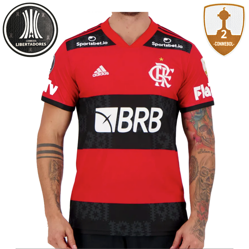 Camisa Adidas Flamengo I 2021 Libertadores / Brasileirao